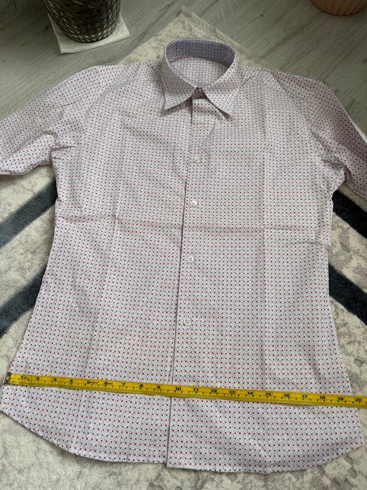 Bordo Baskılı Regular Fit Kısa Kollu Erkek Gömlek - Görsel 4