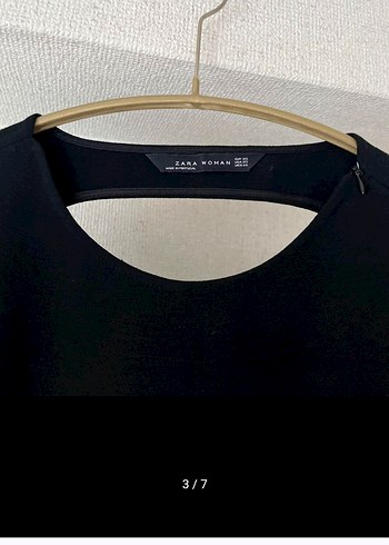 Zara ZARA WOMAN Siyah Kadın Uzun Kollu Midi Elbise
