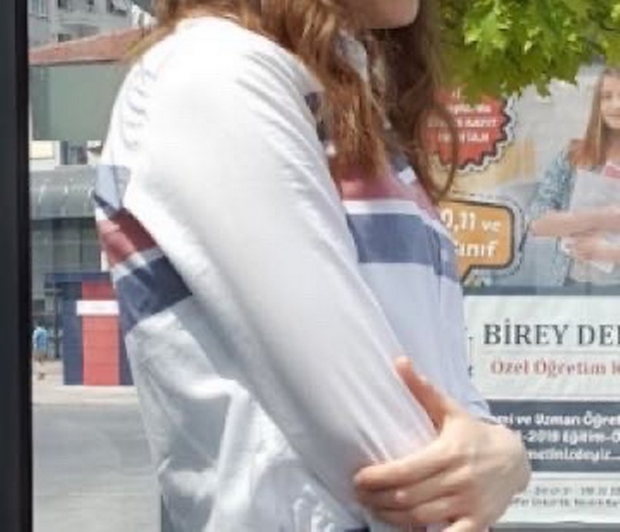 Beyaz çizgili uspa gömlek - Görsel 2