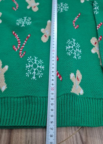 Renkli Uzun Kollu Örgü Kadın Kazak 10-11 yaş lcw - Görsel 8