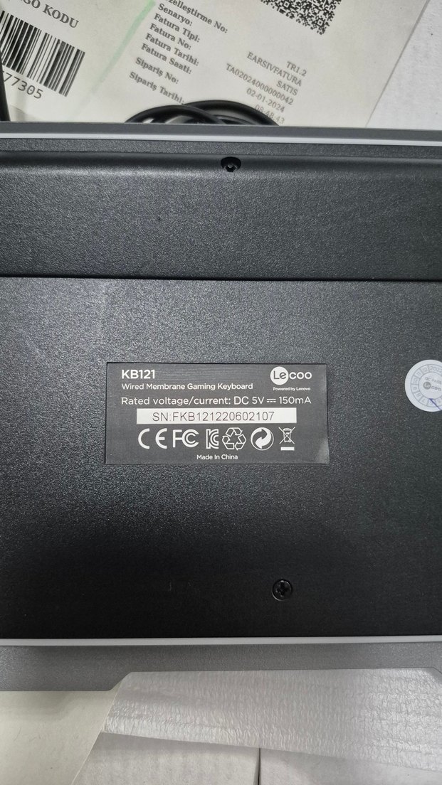 Lenovo Lecoo KB121 Kablolu Rainbow Membran Oyuncu Klavyesi - Görsel 4