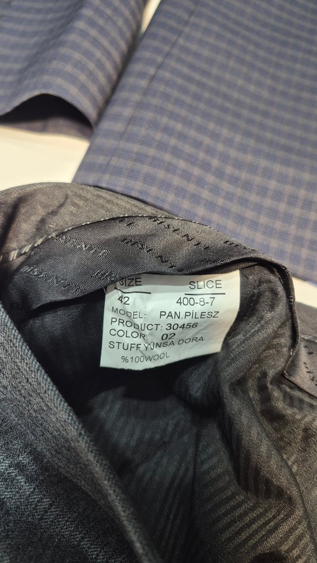 Bisente marka erkek kumaş pantolon yün kumaş - Görsel 4