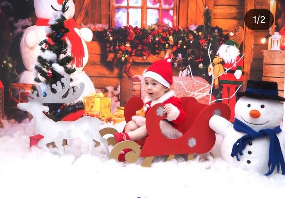 Mavi atkılı beyaz peluş kardan adam çok temiz hatasız 50cm - Görsel 2