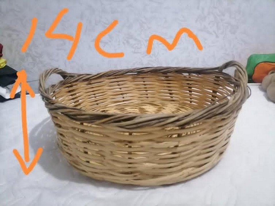 Bej Hasır Sepet 45 cm - Görsel 2