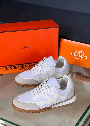 42 Beden Hermes Beyaz Erkek Sneaker Spor Ayakkabı