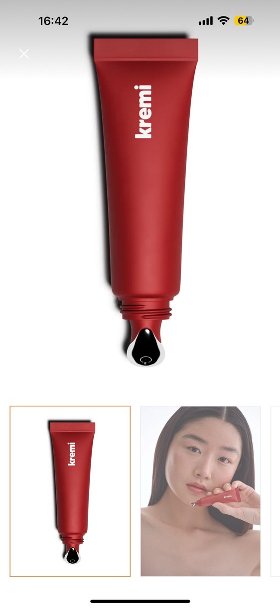 Kremi parlak Kırmızı Dudak Parlatıcısı - Görsel 2