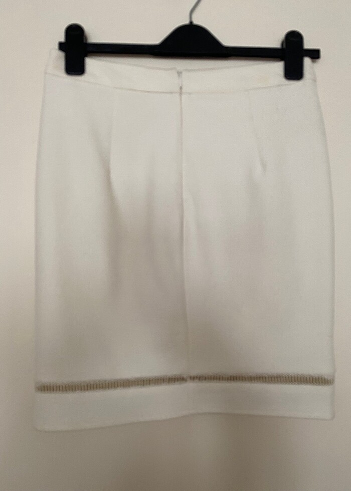 Koton ekru şık etek - Görsel 3