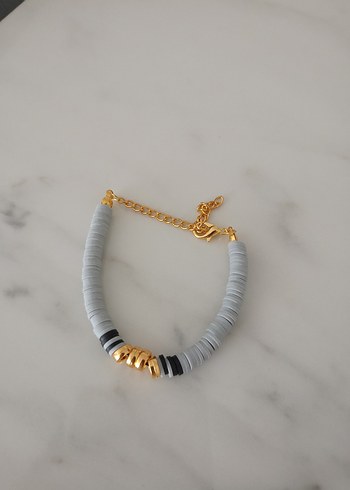 Accessorize gri fimo bileklik