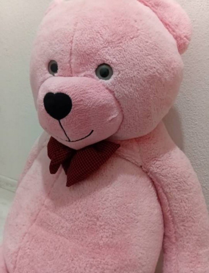 Pembe Peluş Ayıcık Oyuncak 1 metreden fazladır - Görsel 2
