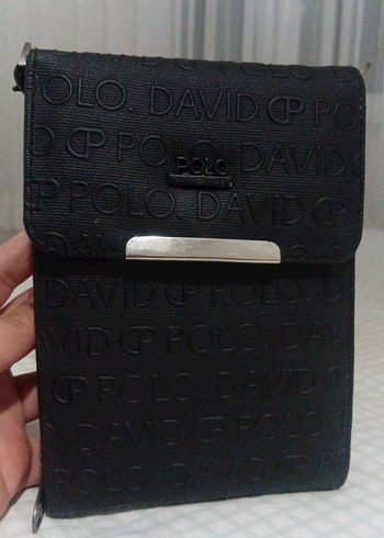 Fermuarlı Siyah Polo David kadın Omuz Çantası - Görsel 2