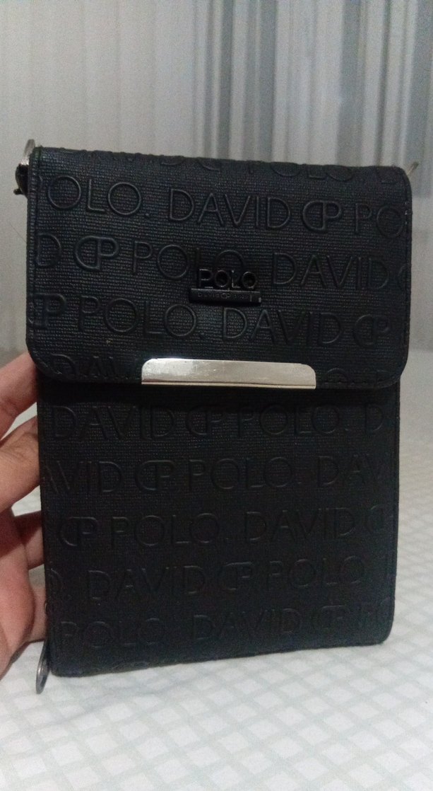 Fermuarlı Siyah Polo David kadın Omuz Çantası - Görsel 2