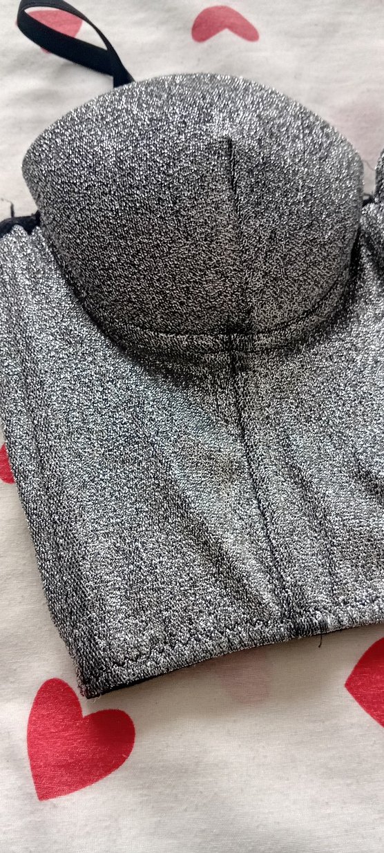 Gri Straplez Mini Bustiyer - Görsel 2