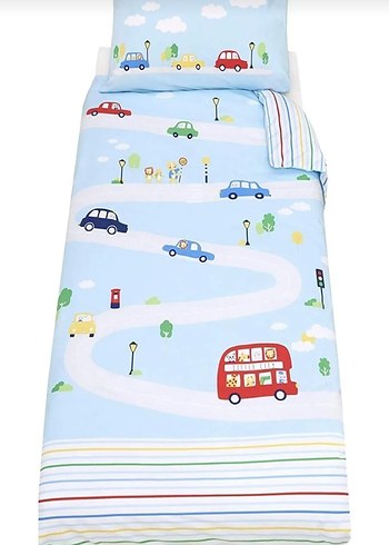Mothercare Mothercare Çocuklar için Pastel Renkli Desenli Nevresim Takımı