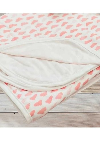 Beden Mothercare Pamuklu Pembe Bulut Desen Çocuk Battaniyesi