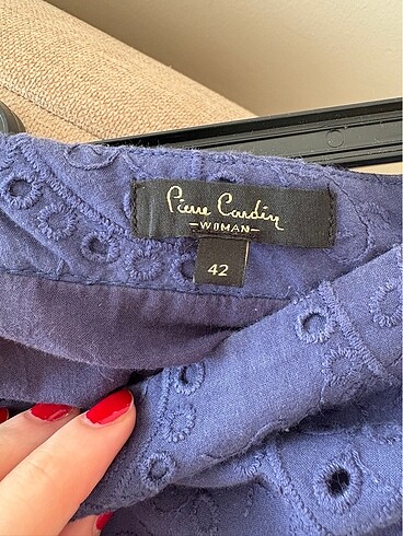 Pierre Cardin Pierre cardin lacivert fistolu etek