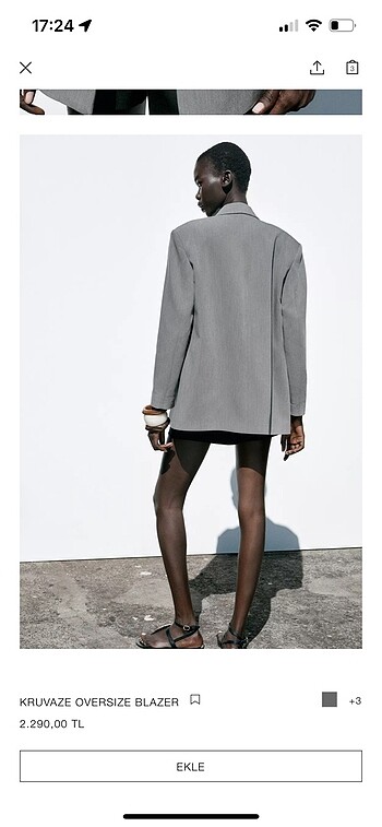 m Beden Kruvaze oversize blazer