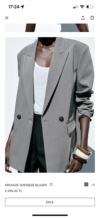 Zara Kruvaze oversize blazer