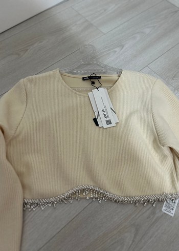m Beden ten rengi Renk Bej Triko Mini Kadın Kazak