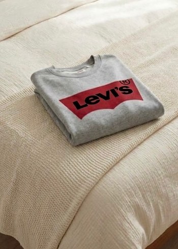 Levis Levi S Gri Melanj Bisiklet Yaka Sweatshirt