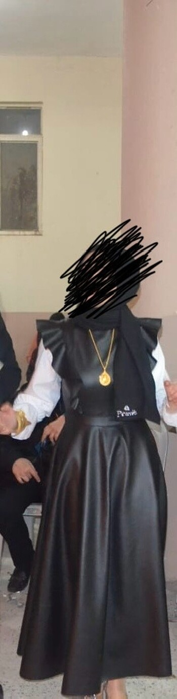 Deri tesettür salopet