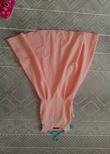 Pudra Pileli Midi Elbise - Görsel 3