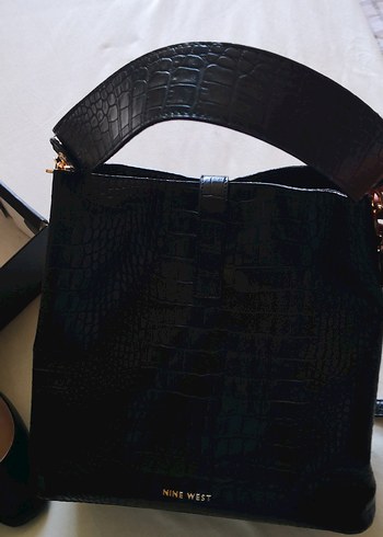 38 Beden siyah Renk Nine West Siyah çanta ve ayakkabı takımı.