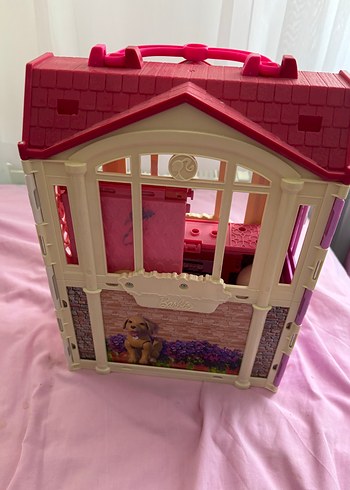 Koyu Pembe Çocuk Yatağı ve Oyun Evi Barbie - Görsel 5