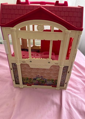 Koyu Pembe Çocuk Yatağı ve Oyun Evi Barbie - Görsel 4