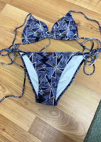 Mavi Bağlamalı Mini Bikini Takımı - Görsel 3