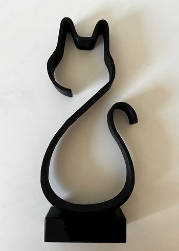 Diğer Siyah Minimalist Kedi Figürü