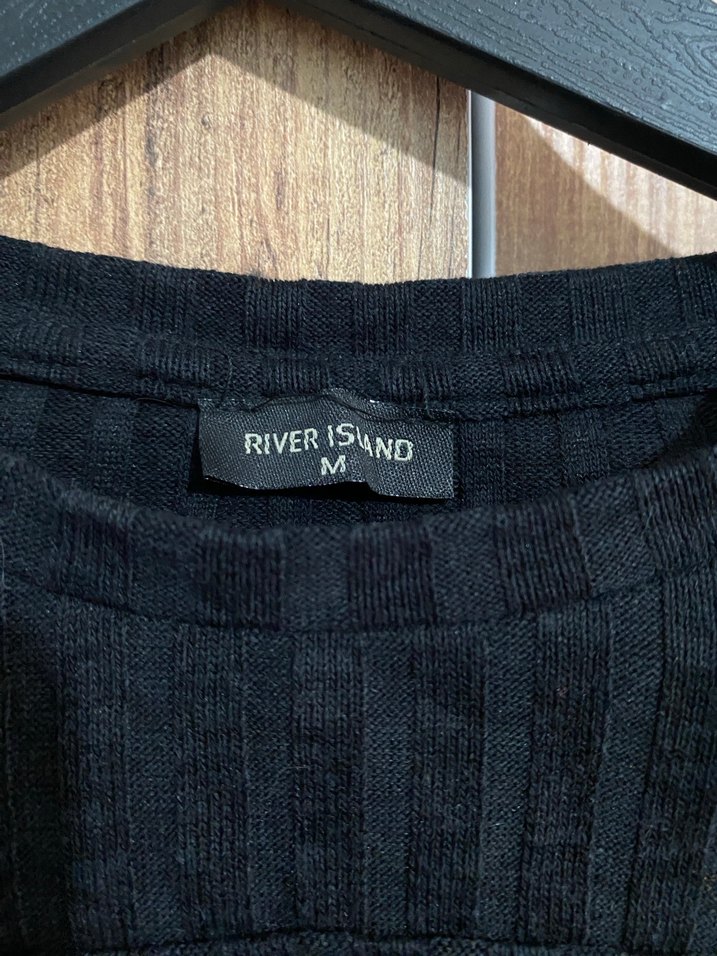 Kadın Siyah Kısa Kollu Crop Top - Görsel 2