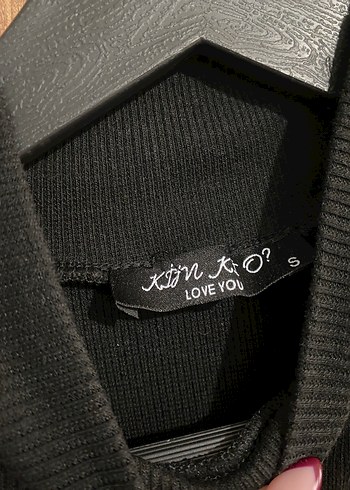 Uzun Kollu, Yırtmaçlı Siyah Uzun Elbise - Görsel 2