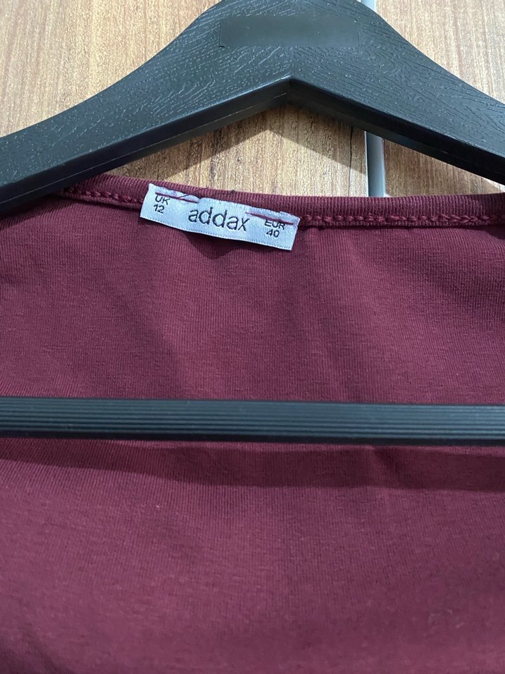 Bordo Uzun Kollu Kadın Bluz - Görsel 2