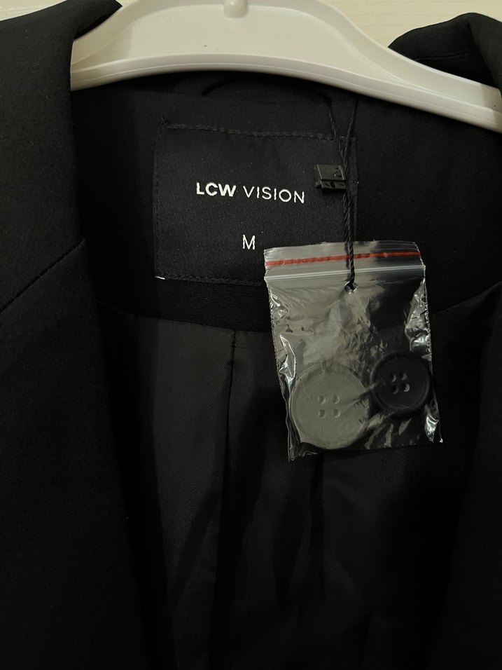 Düğmeli Siyah Kadın Blazer Ceket - Görsel 4