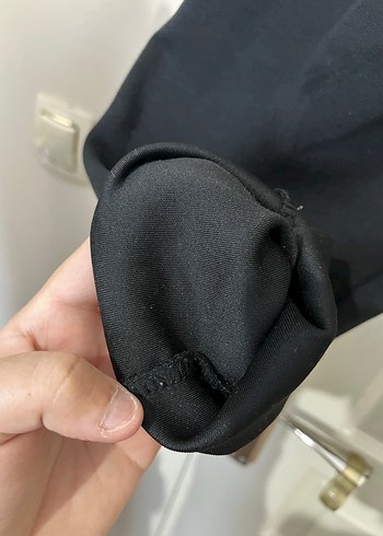 Kadın Siyah Fermuarlı Bol Kesim Eşofman Altı - Görsel 5