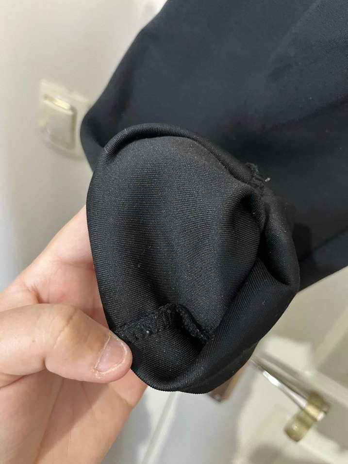 Kadın Siyah Fermuarlı Bol Kesim Eşofman Altı - Görsel 5