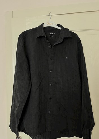 Siyah  Uzun Kollu Erkek Gömlek - Görsel 3