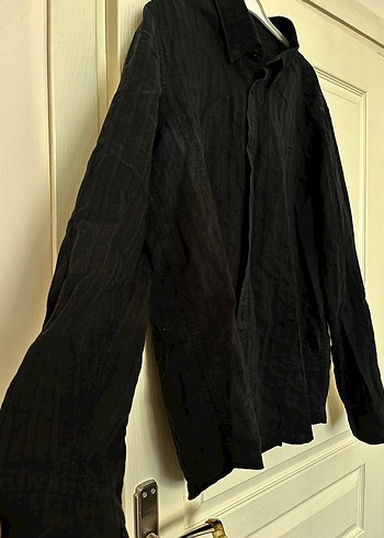 Siyah  Uzun Kollu Erkek Gömlek - Görsel 4