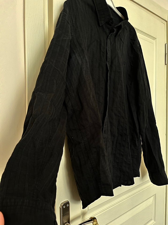 Siyah  Uzun Kollu Erkek Gömlek - Görsel 4