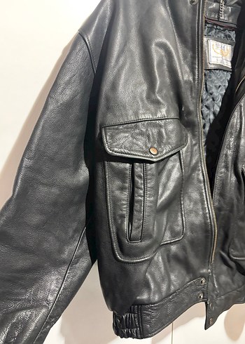 ACİL SATILIK Siyah Gerçek Deri Biker Ceket - Görsel 2