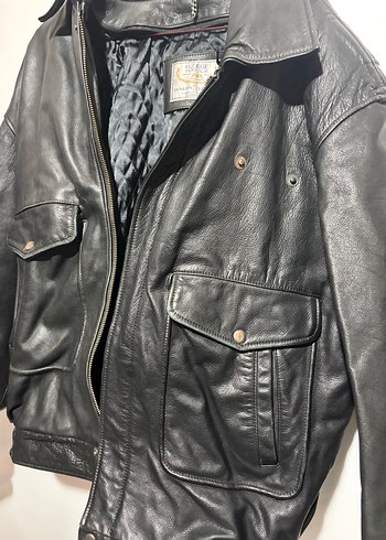 ACİL SATILIK Siyah Gerçek Deri Biker Ceket - Görsel 5