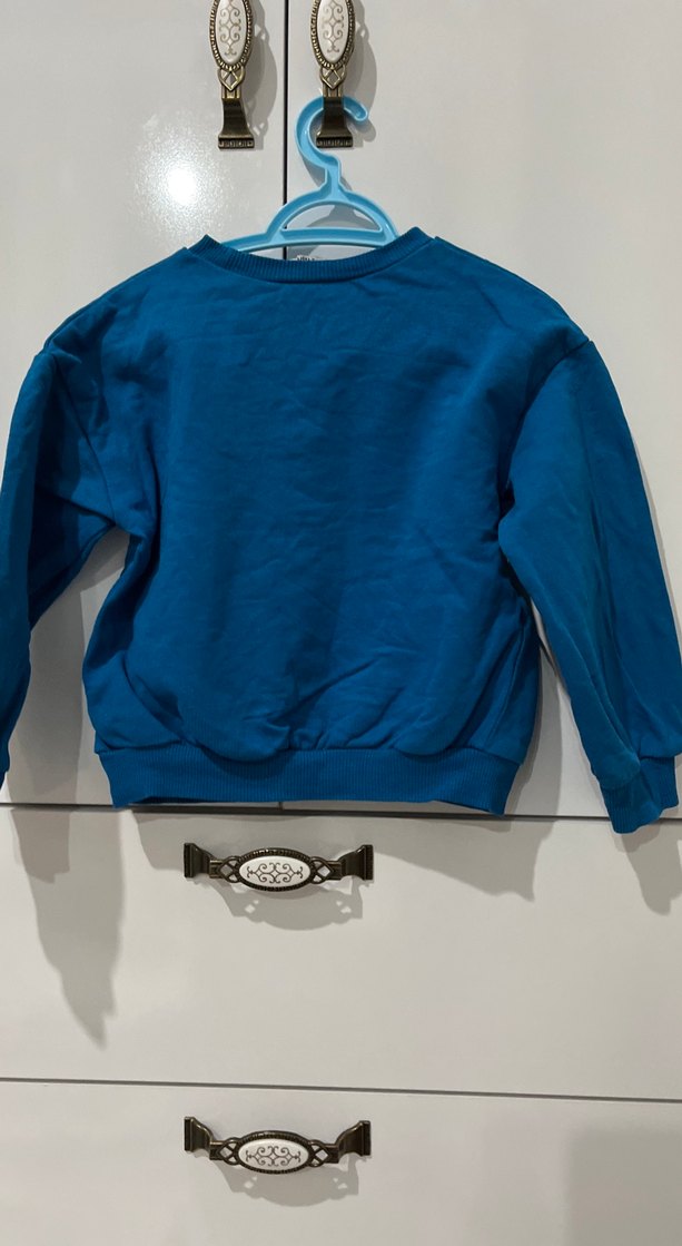 Mavi Renkli Uzun Kollu Sweatshirt - Görsel 2