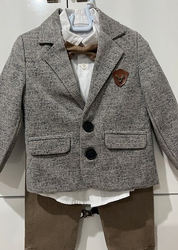 Kahverengi Modern Klasik Bebek Erkek Takım - Görsel 3