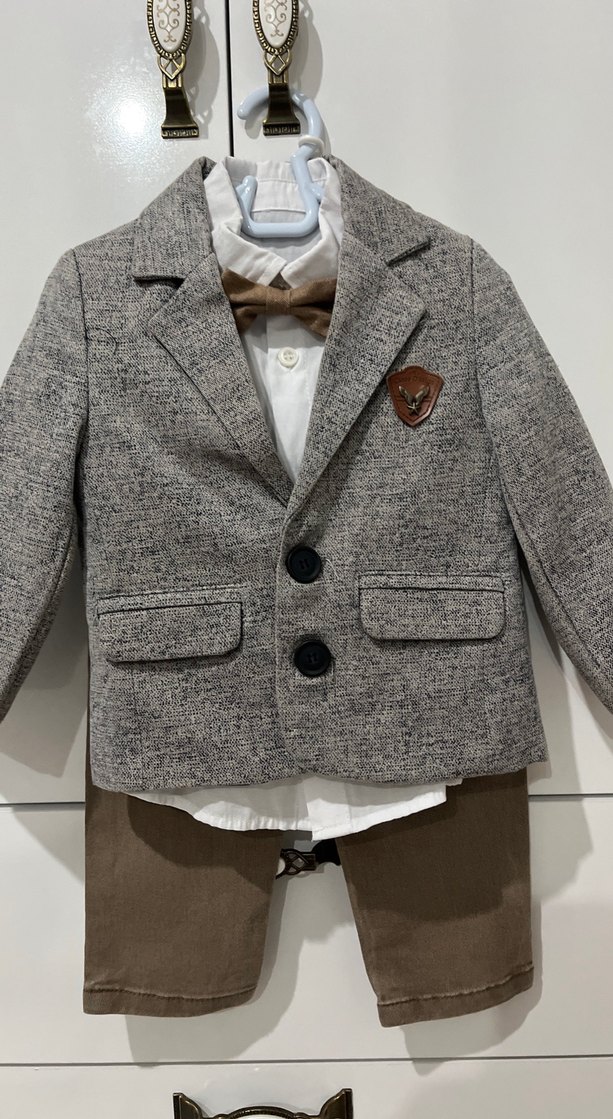 Kahverengi Modern Klasik Bebek Erkek Takım - Görsel 3