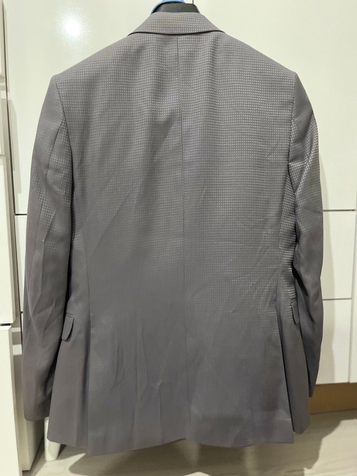 Gri Zincir Detaylı Erkek Takım Elbise - Görsel 3