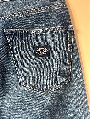 36 Beden mavi Renk pull and bear loose straight jean