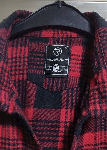 Kadın Kırmızı Ekose Düğmeli Uzun Kollu Gömlek - Görsel 2