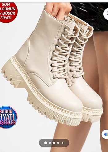 Yüksek Topuklu Beyaz Bağcıklı Kadın Bot - Görsel 4