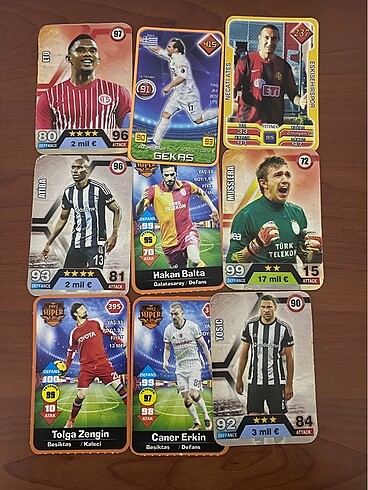 Beden FUTBOLCU KARTLARI