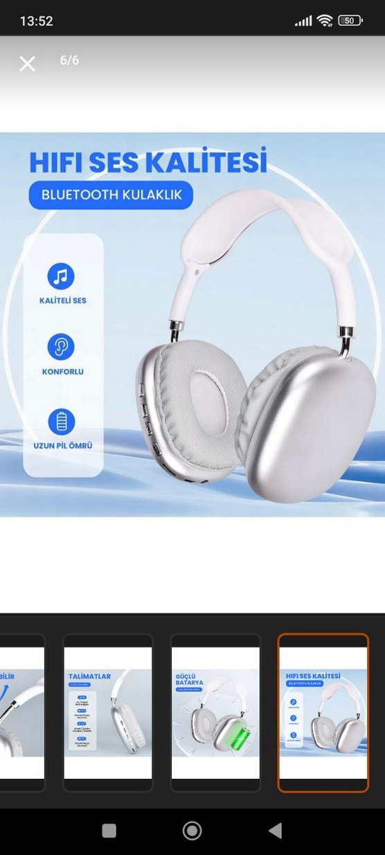 Gamon Beyaz Ayarlanabilir Kulaklık - Görsel 4